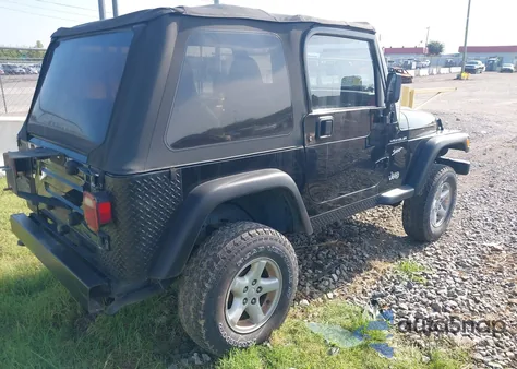2002 Jeep Wrangler Sport из США, поврежденный, VIN 1J4FA49S52P753899